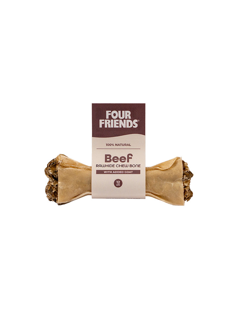 Four friends Natural Chews Beef rawhide chew bone with goat