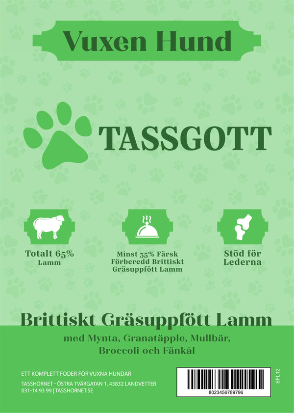TASSGOTT BRITTISKT GRÄSUPPFÖTT LAMM